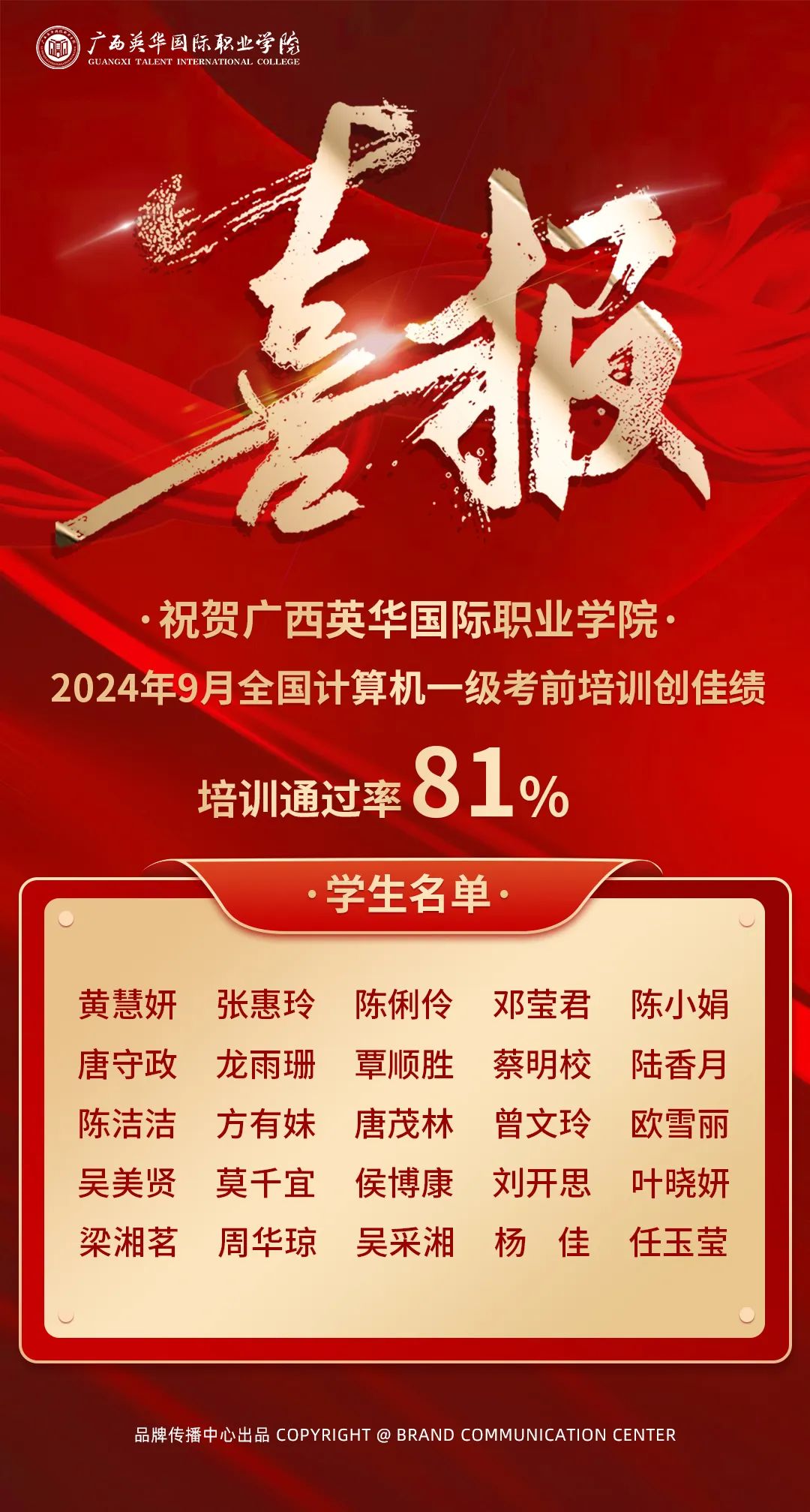 喜报 喜报